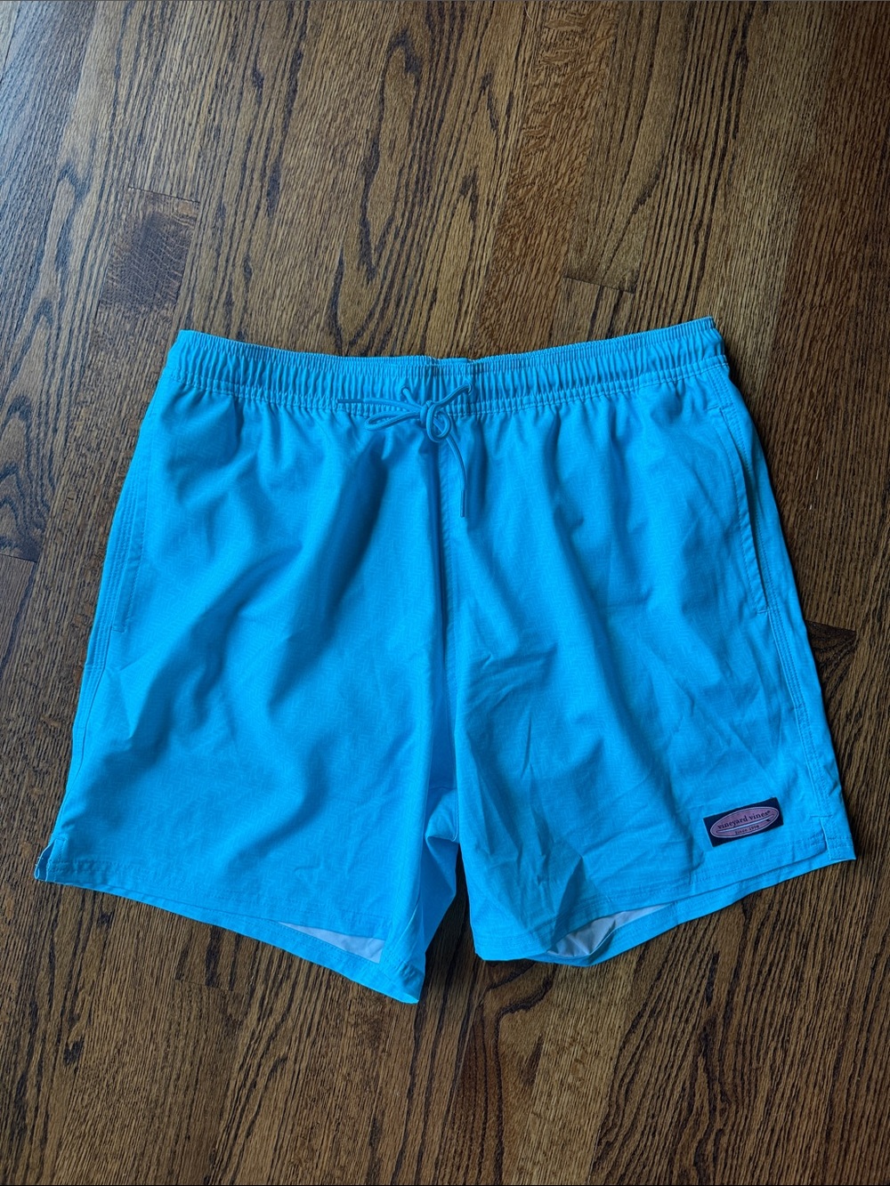E Vineyard Vines Men's Large Aqua Swim Trunks